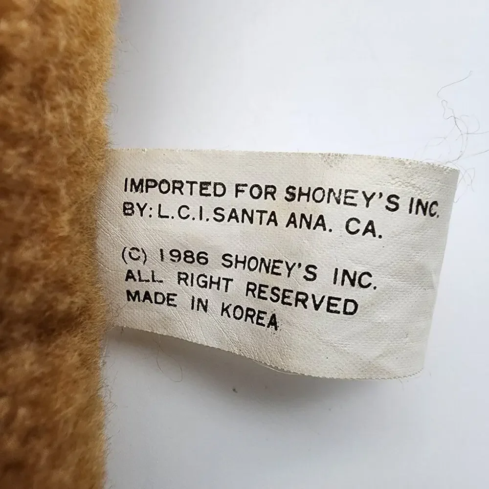 Shoneys Restaurant Bear Plush Stuffed Animal 10